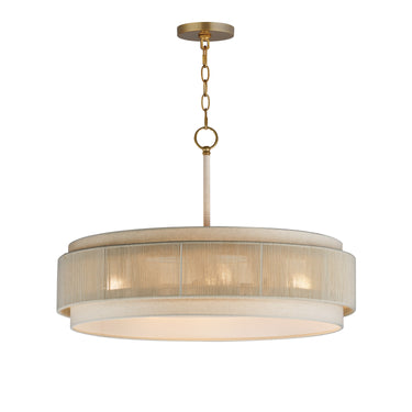 Maxim Lighting Seacliff 28" 4-Light Pendant Natural Aged Brass