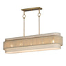 Maxim Lighting Seacliff 5-Light Linear Chandelier Natural Aged Brass