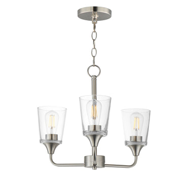 Maxim Lighting Hudson 3-Light Chandelier Satin Nickel
