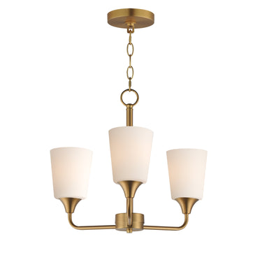Maxim Lighting Hudson 3-Light Chandelier Natural Aged Brass