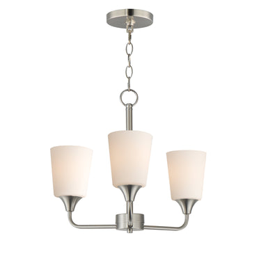 Maxim Lighting Hudson 3-Light Chandelier Satin Nickel