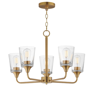 Maxim Lighting Hudson 5-Light Chandelier Natural Aged Brass