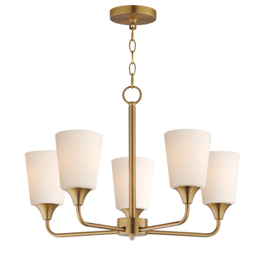 Maxim Lighting Hudson 5-Light Chandelier Natural Aged Brass