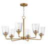 Maxim Lighting Hudson 6-Light Chandelier Natural Aged Brass