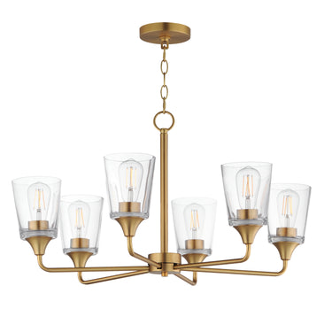 Maxim Lighting Hudson 6-Light Chandelier Natural Aged Brass