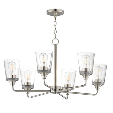 Maxim Lighting Hudson 6-Light Chandelier Satin Nickel