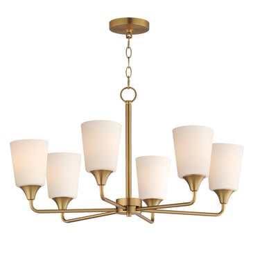 Maxim Lighting Hudson 6-Light Chandelier Natural Aged Brass