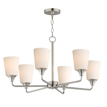 Maxim Lighting Hudson 6-Light Chandelier Satin Nickel