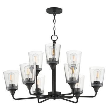 Maxim Lighting Hudson 9-Light Two-Tier Chandelier Black