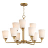 Maxim Lighting Hudson 9-Light Chandelier Natural Aged Brass