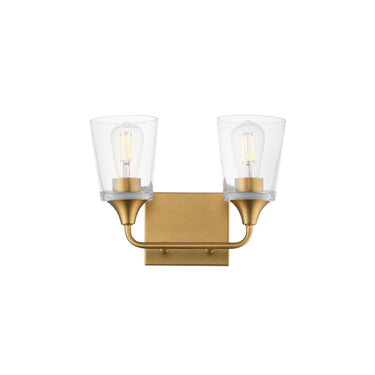 Maxim Lighting Hudson 2-Light Bath Vanity Natural Aged Brass