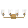 Maxim Lighting Hudson 4-Light Bath Vanity Natural Aged Brass