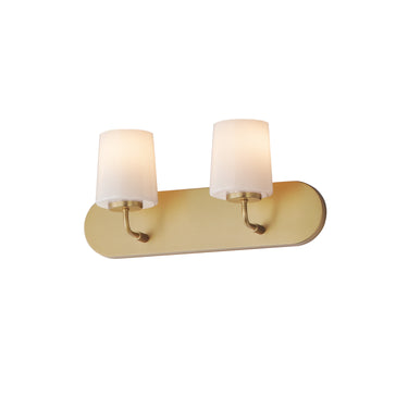 Maxim Lighting Durham 2-Light Strip Bath Vanity Natural Aged Brass