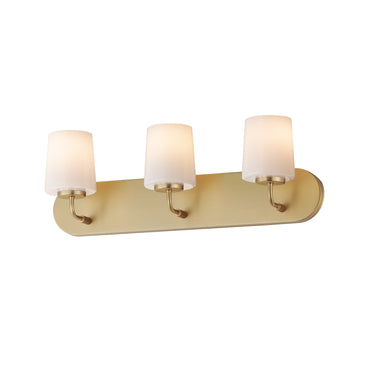 Maxim Lighting Durham 3-Light Strip Bath Vanity Natural Aged Brass