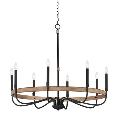 Maxim Lighting Franklin 8-Light Chandelier Driftwood/Black