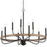 Maxim Lighting Franklin 9-Light Chandelier Driftwood/Black