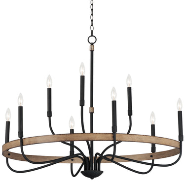 Maxim Lighting Franklin 9-Light Chandelier Driftwood/Black