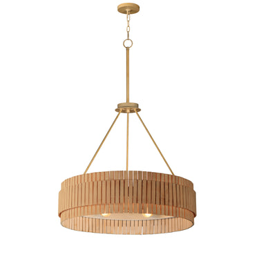 Maxim Lighting Satori 6-Light Chandelier Natural Aged Brass