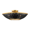 Maxim Lighting Rattan 20" Wall Sconce/Semi Flush Mount Natural Aged Brass