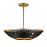 Maxim Lighting Rattan 20" 3-Light Pendant Natural Aged Brass