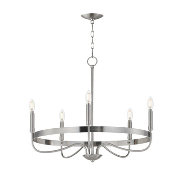Maxim Lighting Frankie 5-Light Chandelier Satin Nickel