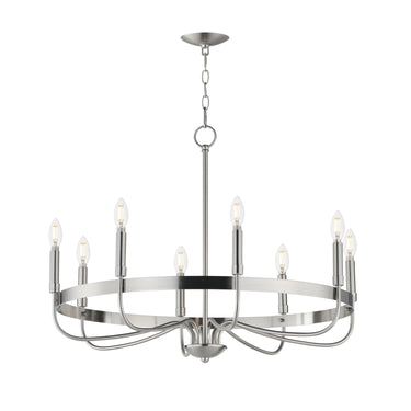 Maxim Lighting Frankie 8-Light Chandelier Satin Nickel