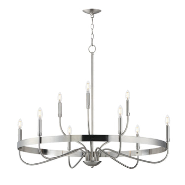 Maxim Lighting Frankie 9-Light Chandelier Satin Nickel
