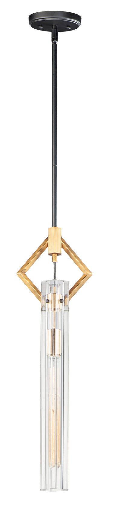 Maxim Lighting Flambeau Mini Pendant Black/Antique Brass