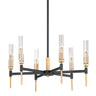 Maxim Lighting Flambeau 6-Light LED Chandelier Black/Antique Brass