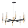 Maxim Lighting Flambeau 8-Light LED Chandelier Black/Antique Brass