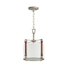 Maxim Lighting Sausalito Medium Pendant Weathered Zinc/Brown Suede