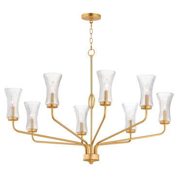Maxim Lighting Camelot 8-Light Chandelier Natural Aged Brass