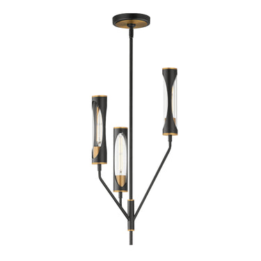 Maxim Lighting Regent 3-Light Pendant Black/Antique Brass