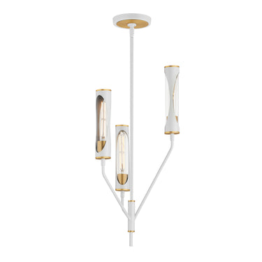 Maxim Lighting Regent 3-Light Pendant Light French Gray/Natural Aged Brass