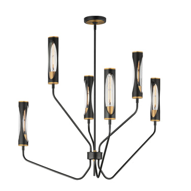 Maxim Lighting Regent 6-Light Pendant Black/Antique Brass