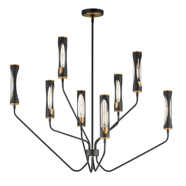 Maxim Lighting Regent 8-Light Chandelier Black/Antique Brass