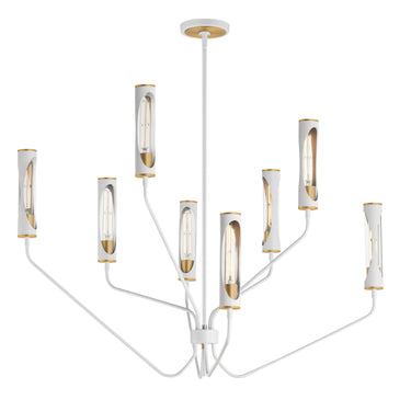Maxim Lighting Regent 8-Light Chandelier Light French Gray/Natural Aged Brass