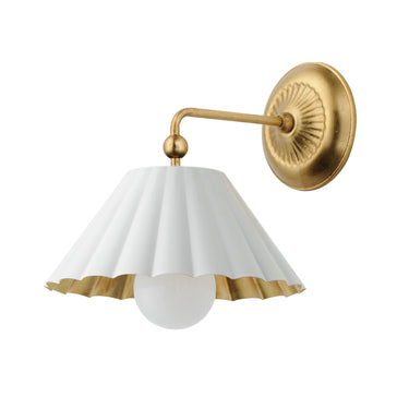 Maxim Lighting Primrose Wall Sconce Matte White/Gold Leaf