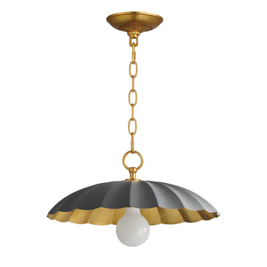 Maxim Lighting Primrose Pendant Dark Grey/Gold Leaf