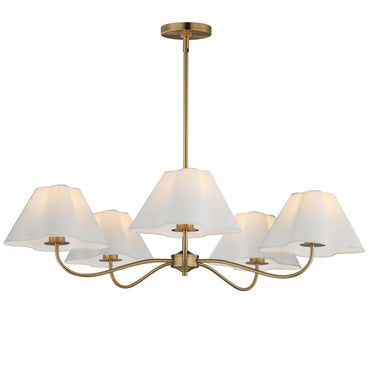 Maxim Lighting Saxon 5-Light Chandelier Natural Aged Brass