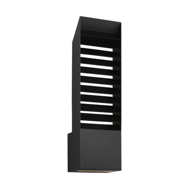 Modern 19 inch outdoor black wall light with LED by Visual Comfort and Kelly Wearstler