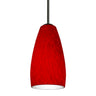 Chrissy mini pendant in Red Cloud glass on a black cord | Besa Lighting