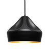 Lotus stem pendant: Black shade | Besa Lighting