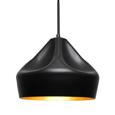 Lotus stem pendant: Black shade | Besa Lighting