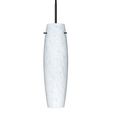 Suzi 11 stem pendant: Carrera glass shade | Besa Lighting