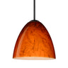 Vila stem pendant: Habanero glass shade | Besa Lighting