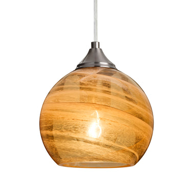 Jilly globe pendant in Vapor Amber glass | Besa Lighting