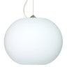 Jordo cord pendant: flattened opal glass globe | Besa Lighting