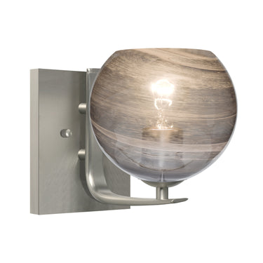 Jilly wall sconce: Vapor Smoke, Satin Nickel | Besa Lighting