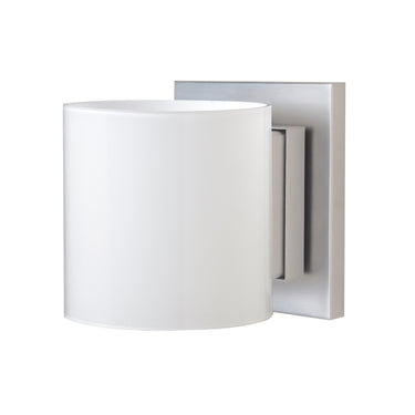 Pogo wall sconce: Opal Glossy, Satin Nickel | Besa Lighting